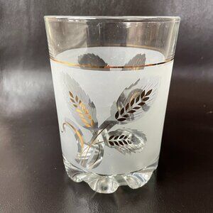 Vintage 50s MCM Devalbor Italy Frosted Covetro Ice Bucket Wheat Sheaf